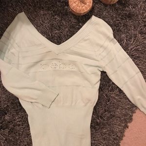 🦋New- Bebe stretch ribbed 3/4 sleeve🦋